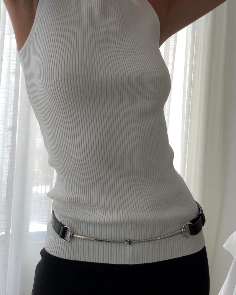 Gucci SLIM HORSEBIT THIN BELT worn by Annijor | annijor's closet