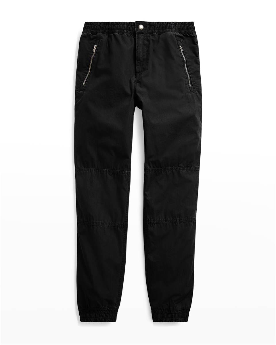 Boy's Poplin Jogger Pants, Size S-