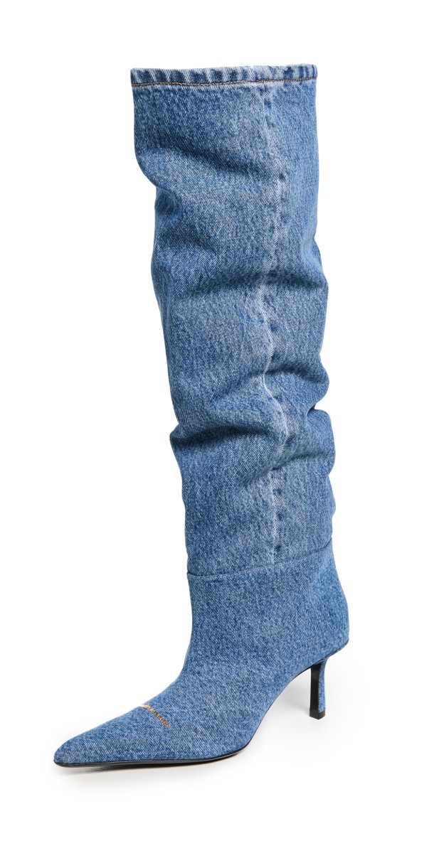 Alexander Wang Viola 65 Slouch Boots Medium Indigo