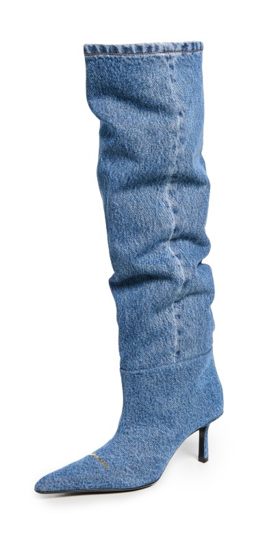 Alexander Wang Viola 65 Slouch Boots Medium Indigo