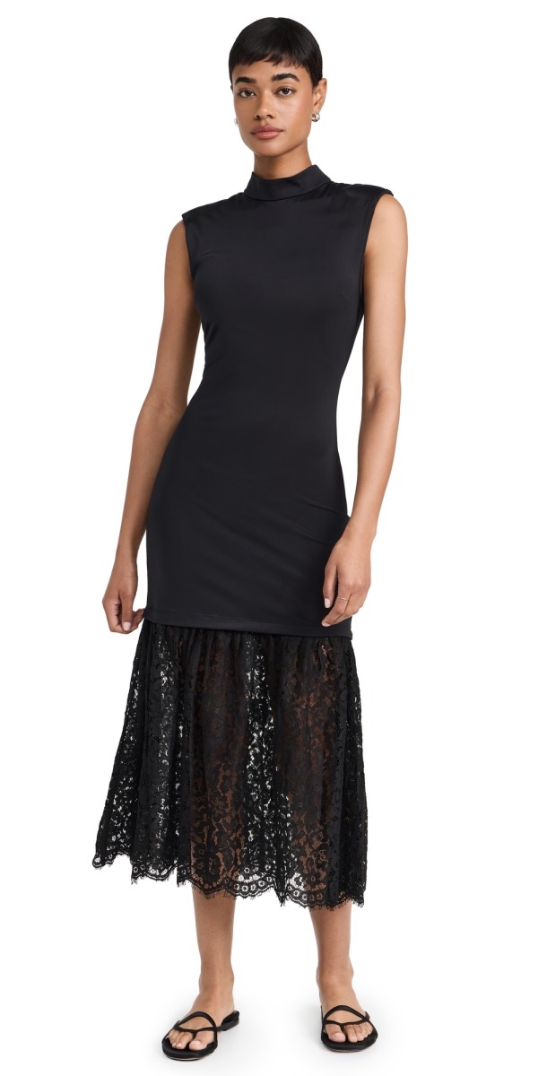 Sea Suzy Lace Sleeveless Dress Black