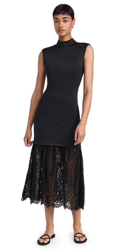 Sea Suzy Lace Sleeveless Dress Black