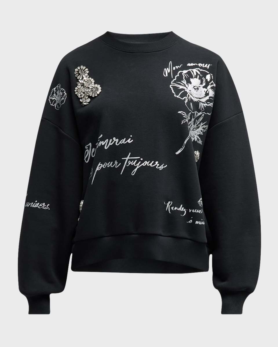 Foiled Love Letter Brandy Cotton Sweatshirt