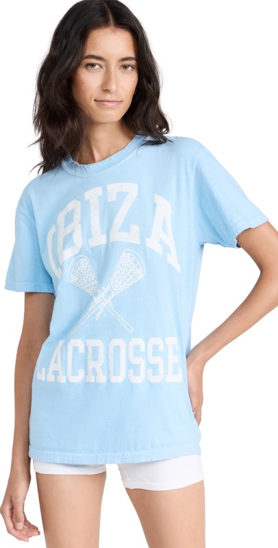 Firstport Ibiza Lacrosse Tee Hand Dyed Sky