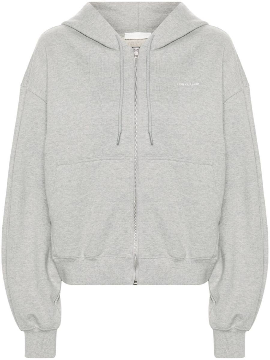 mélange zip-up hoodie