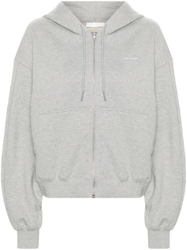 mélange zip-up hoodie