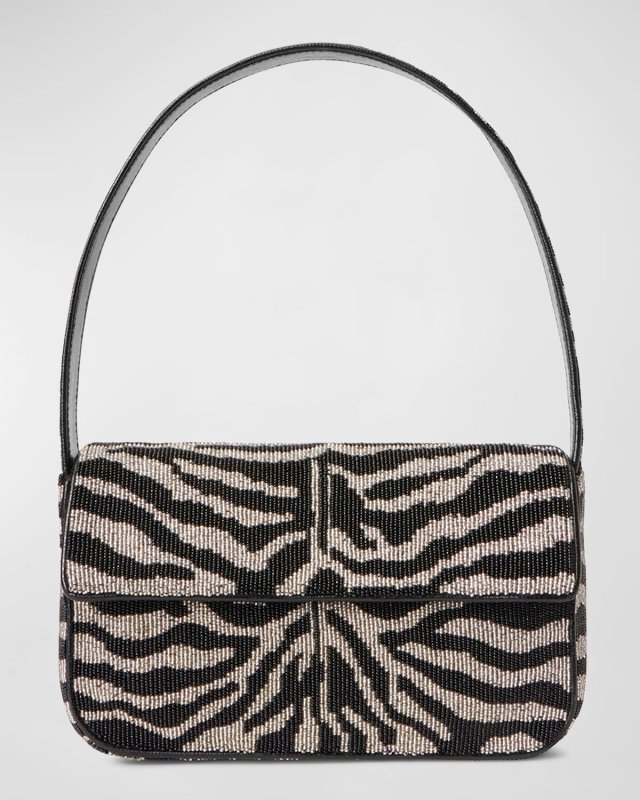 Tommy Two-Tone Beaded Shoulder Bag