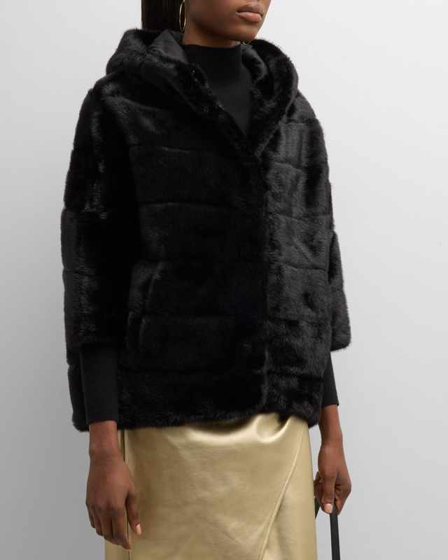 Hooded Faux Fur Jacket