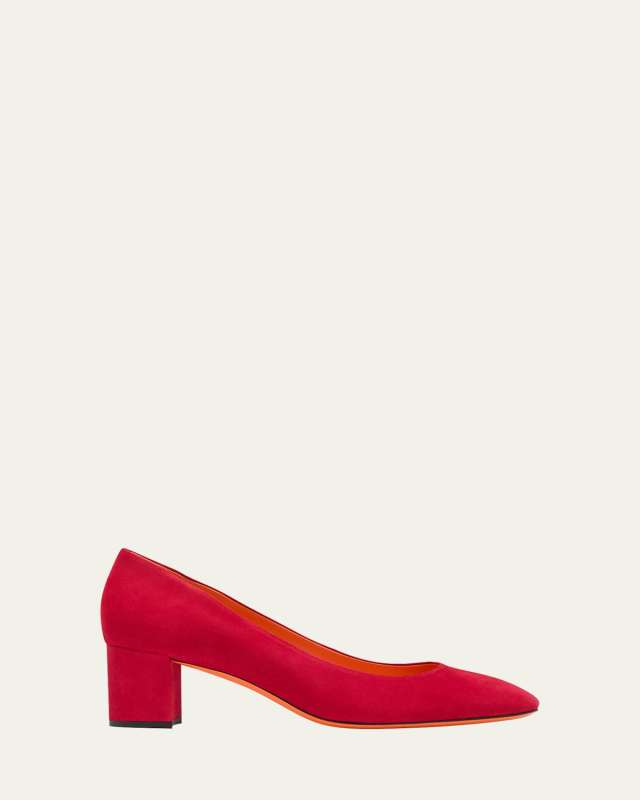 Fight Suede Block-Heel Pumps