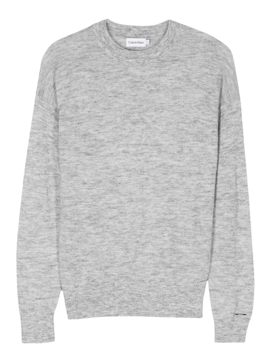 Calvin Klein Pull Col Rond - Gris