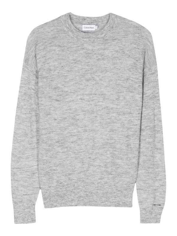 Calvin Klein Pull Col Rond - Gris