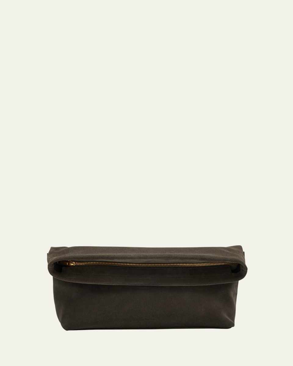 Phoenix Fold-Over Flap Suede Tote Bag