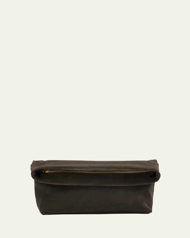 Phoenix Fold-Over Flap Suede Tote Bag