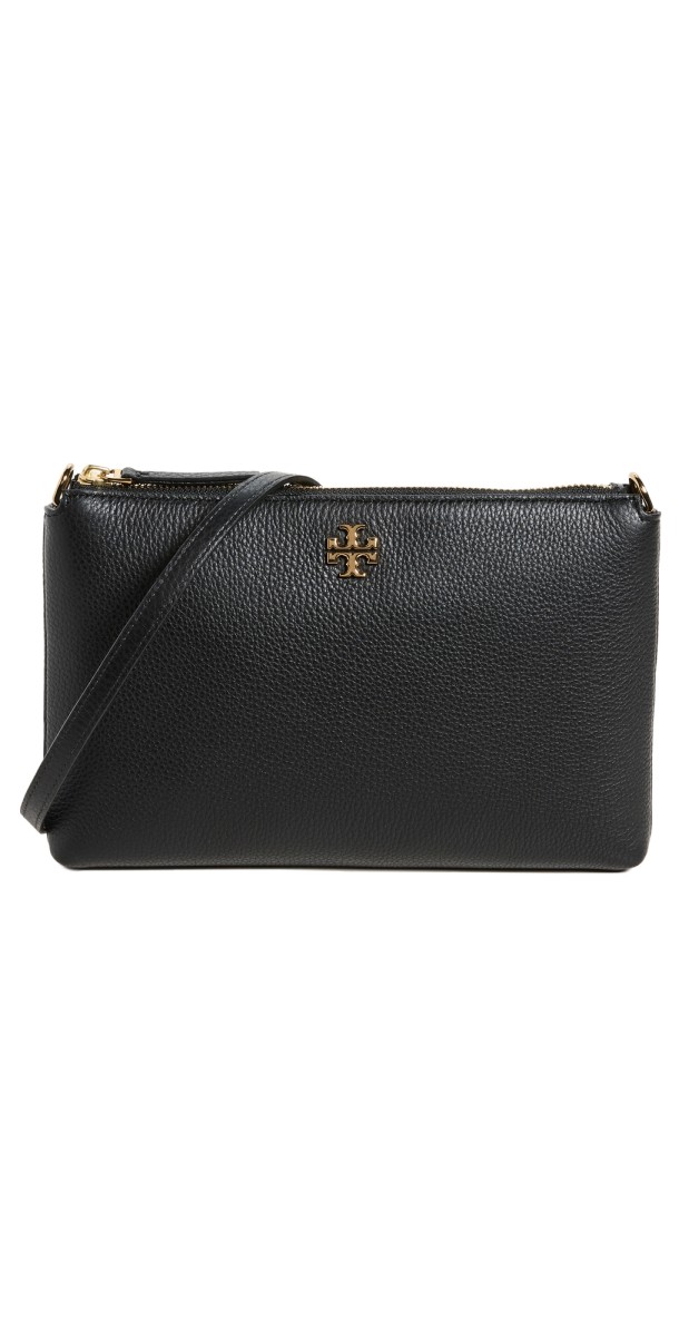 Tory Burch Mercer Pebbled Wallet Crossbody Black