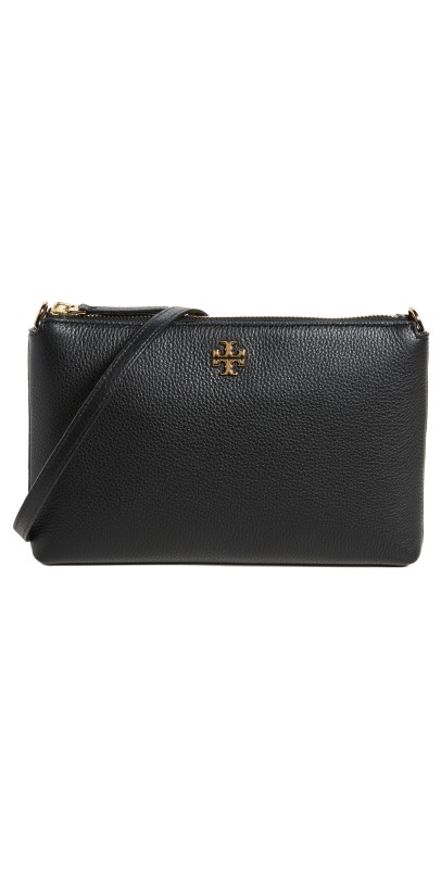 Tory Burch Mercer Pebbled Wallet Crossbody Black