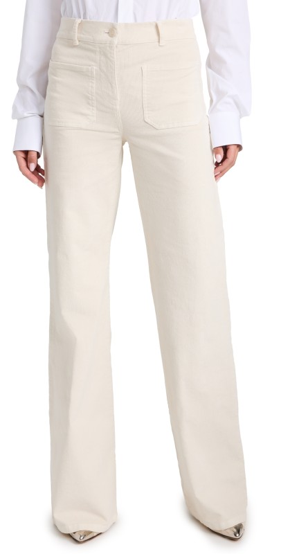 Nili Lotan Florence Corduroy Pants Winter White