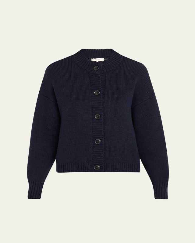 Chunky Femme Wool-Cashmere Cardigan