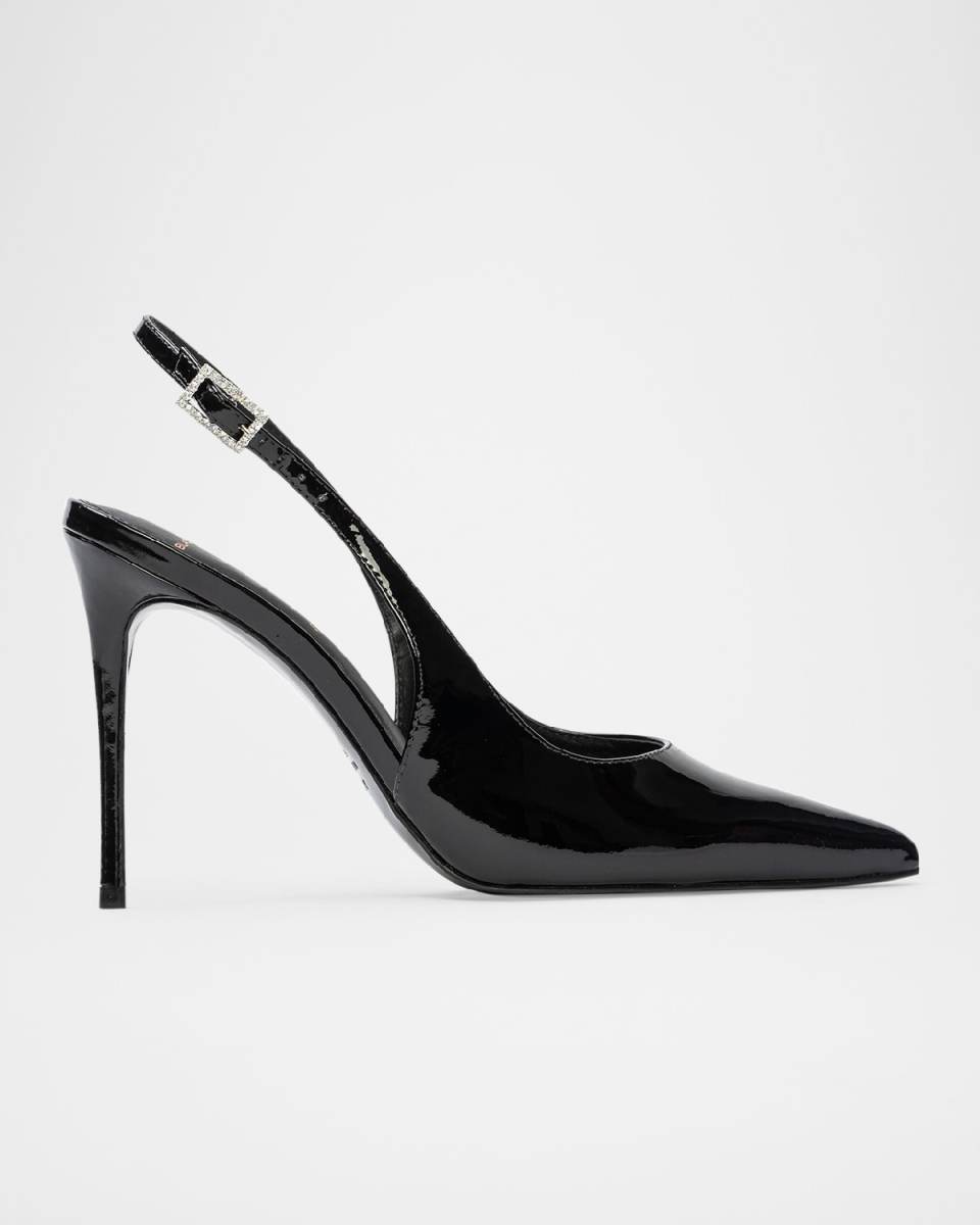 Alloy Patent Leather Slingback Pumps