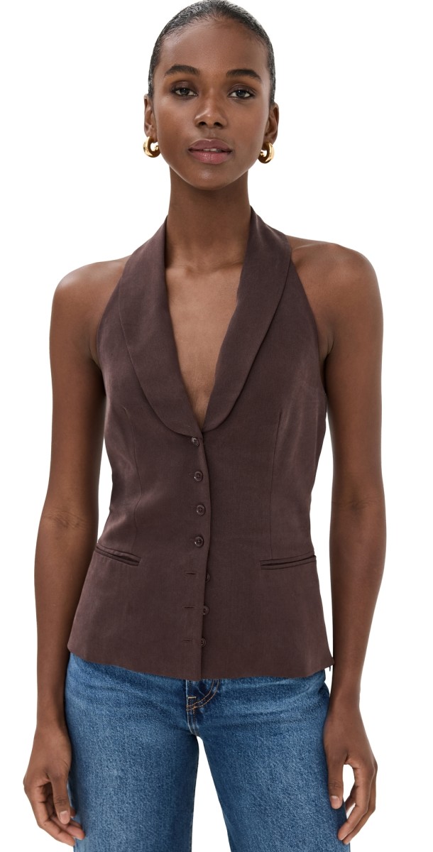 Reformation Alistair Vest Black Currant