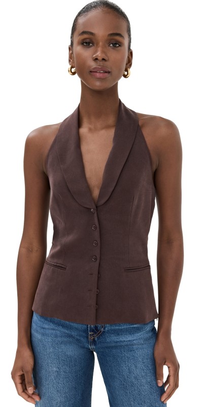 Reformation Alistair Vest Black Currant