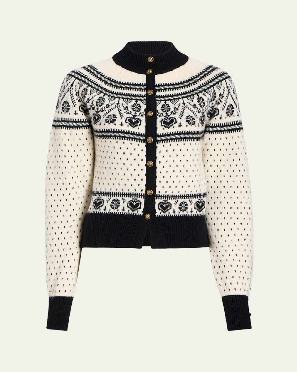 Marc Intarsia Cashmere Cardigan