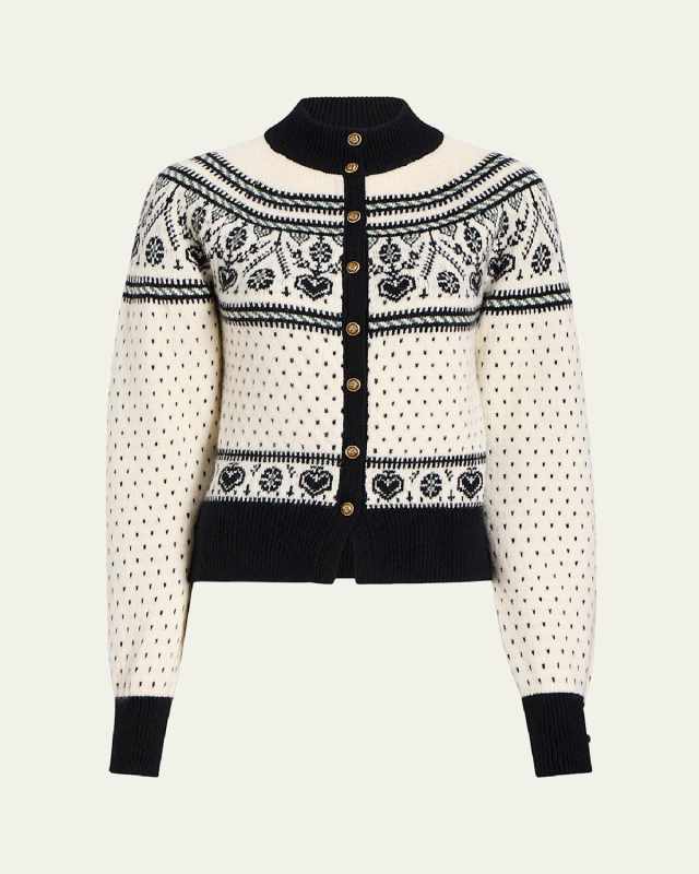 Marc Intarsia Cashmere Cardigan