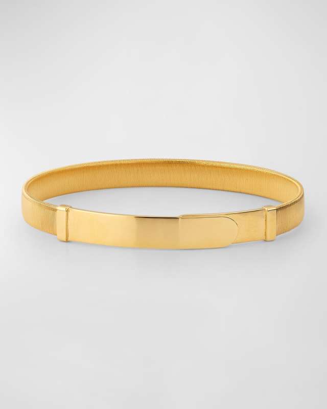 18K Yellow Gold Coil Large Bangle Bracelet