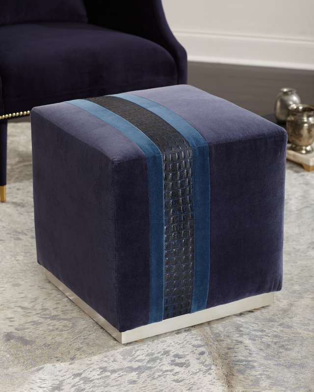 Leo Colorblock Ottoman