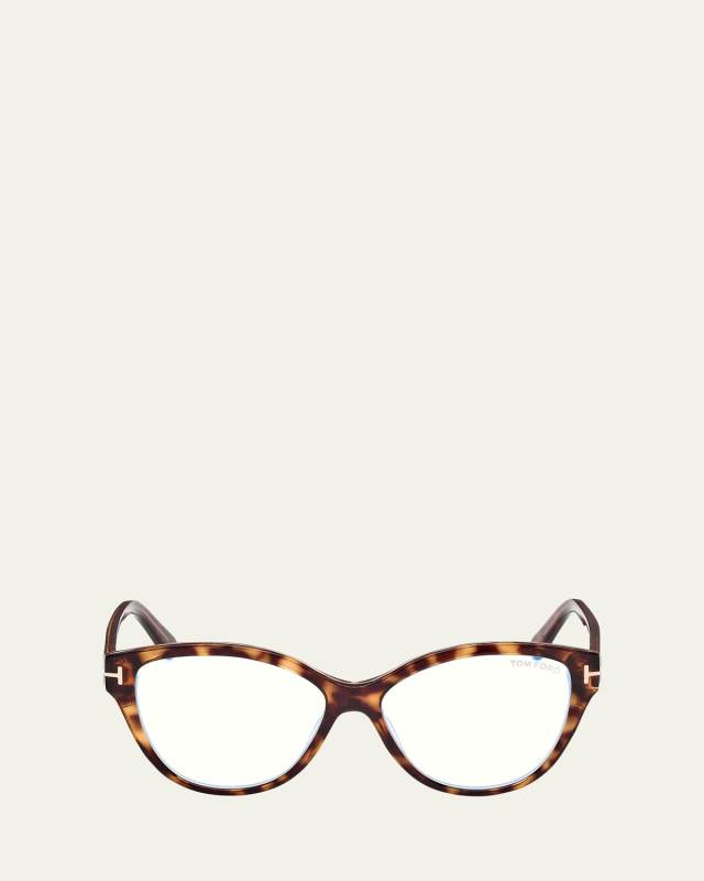 Blue Blocking Rounded Acetate Cat-Eye Glasses