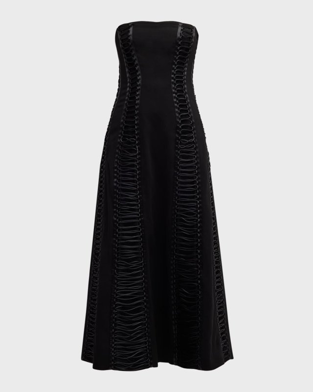 Dennison Strapless Bustier Midi Dress