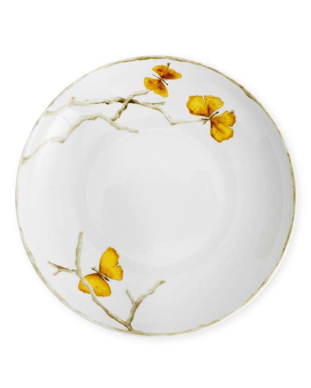 Butterfly Ginkgo Gold Pasta Bowl