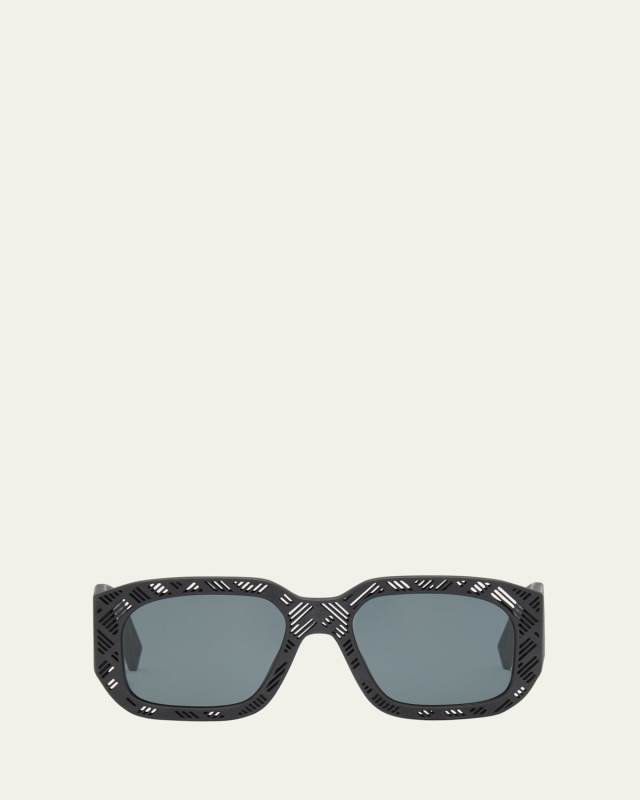 Fendi Shadow Acetate Rectangle Sunglasses