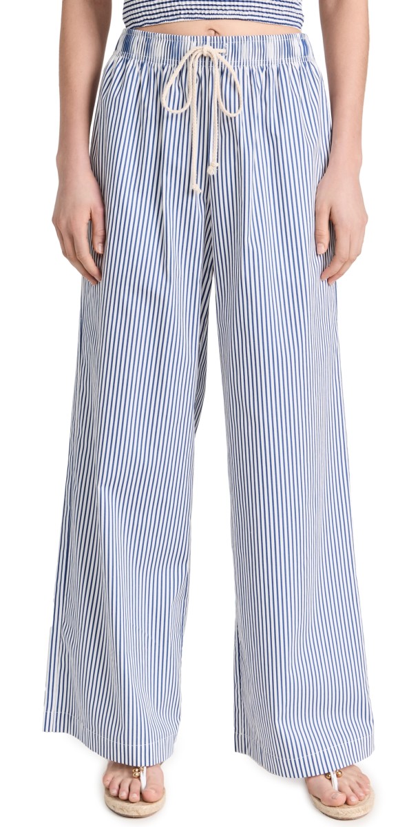DONNI. Pop Pants Navy Stripe