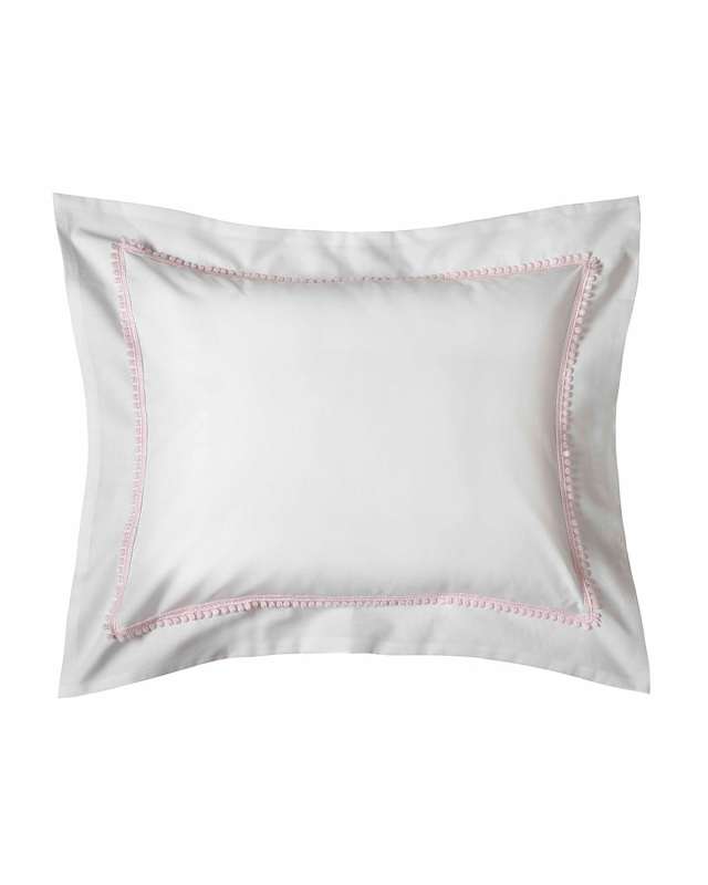 Bitsy Dots Boudoir Sham, White/Light Pink
