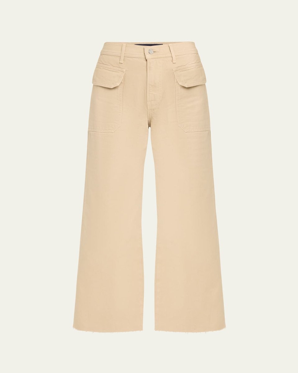 Taylor Cropped High-Rise Wide-Leg Jeans
