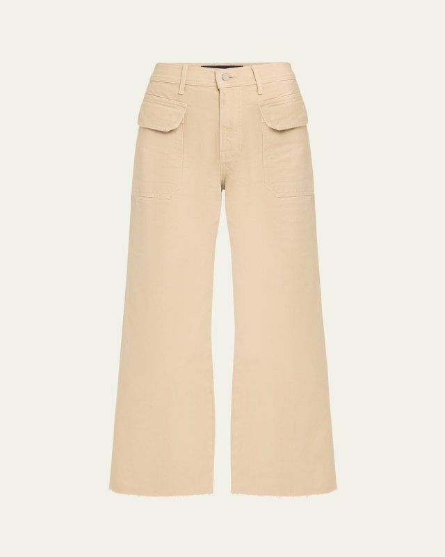 Taylor Cropped High-Rise Wide-Leg Jeans