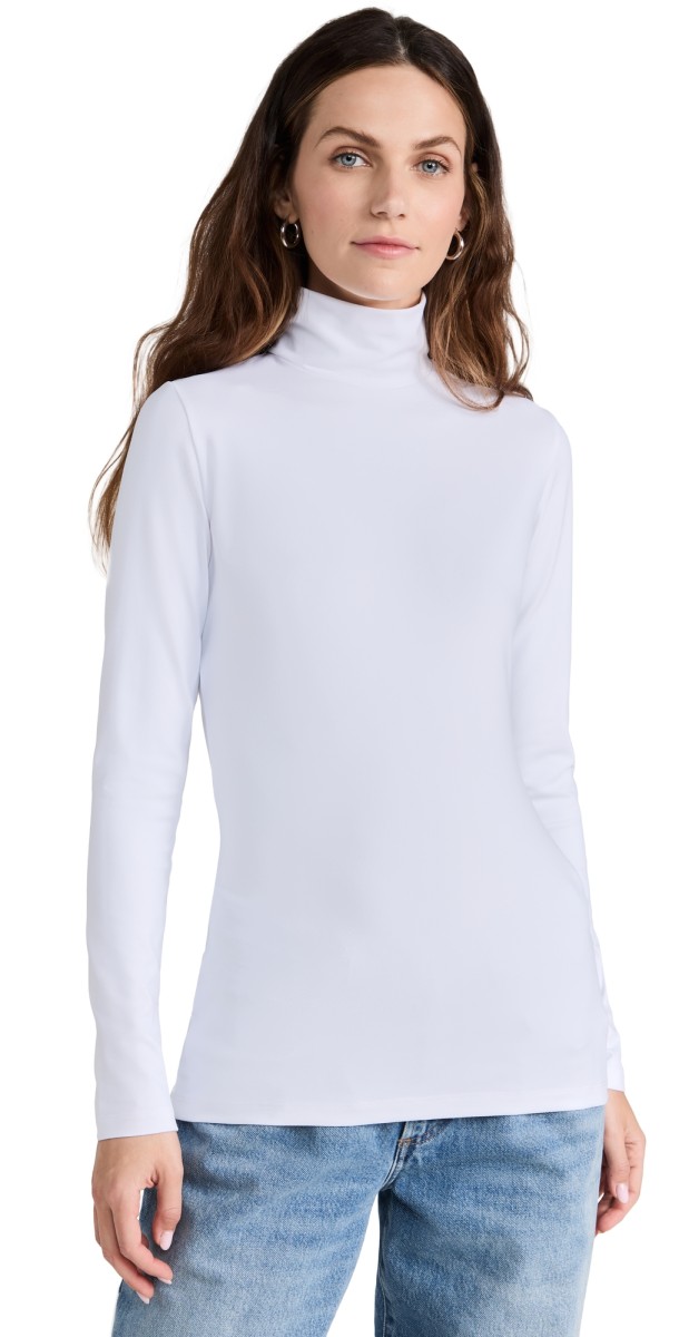 Susana Monaco Turtleneck Long Sleeve Top Black