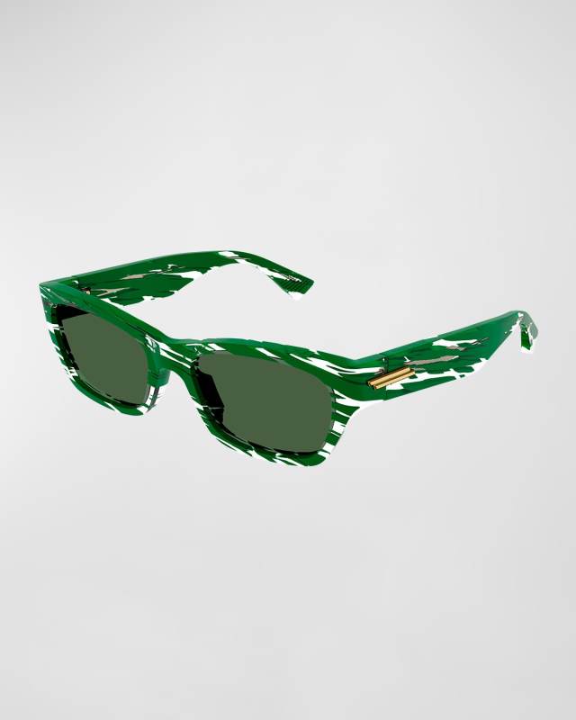 Printed Rectangle Acetate Sunglasses