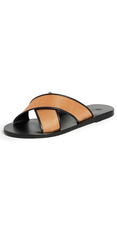 Ancient Greek Sandals Thais Sandals Cognac/Black