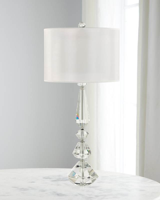 Balustered 26" Crystal Table Lamp