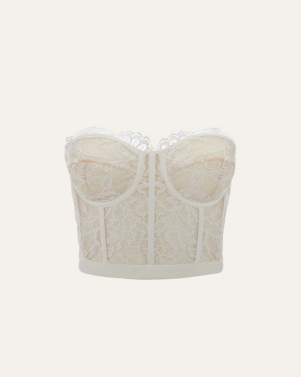 Strapless Lace Bustier Top