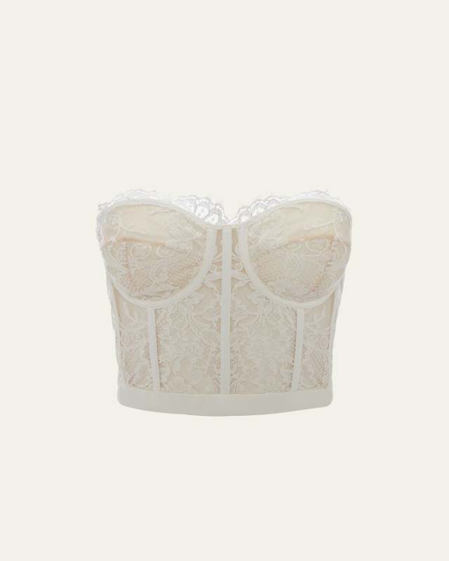 Strapless Lace Bustier Top