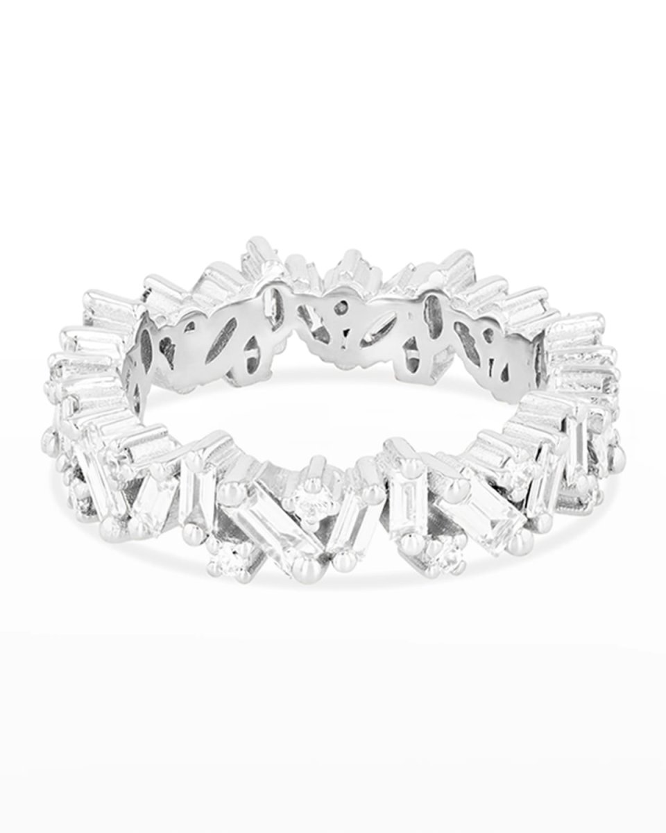 18k Diamond New Icon Eternity Band Ring Size 4-8