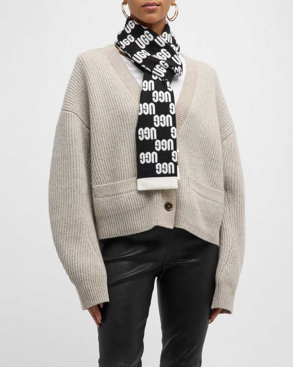 Graphic Logo Check Scarf
