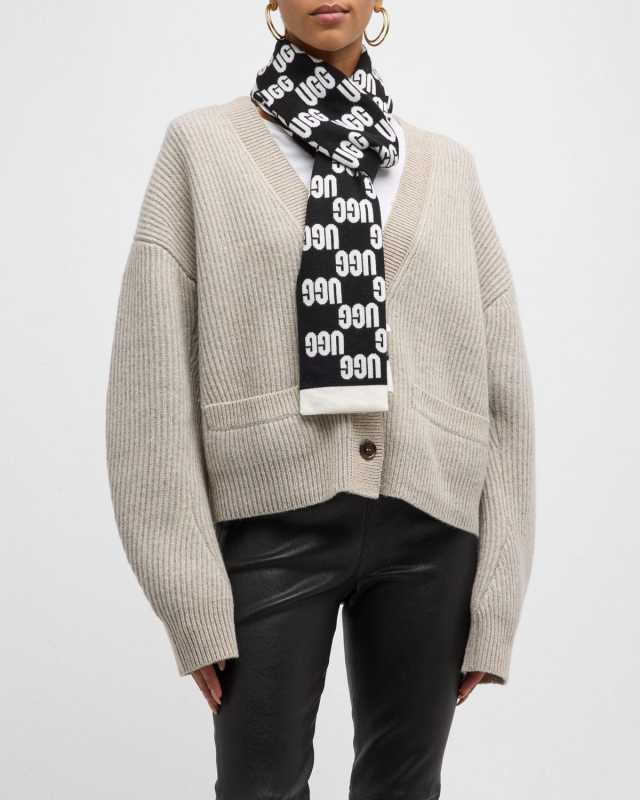 Graphic Logo Check Scarf