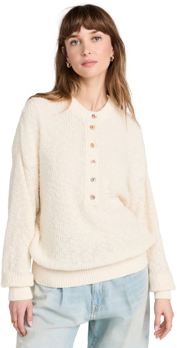 AMO Gertrude Henley Sweater Bone