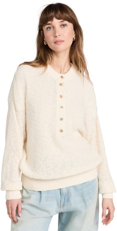 AMO Gertrude Henley Sweater Bone