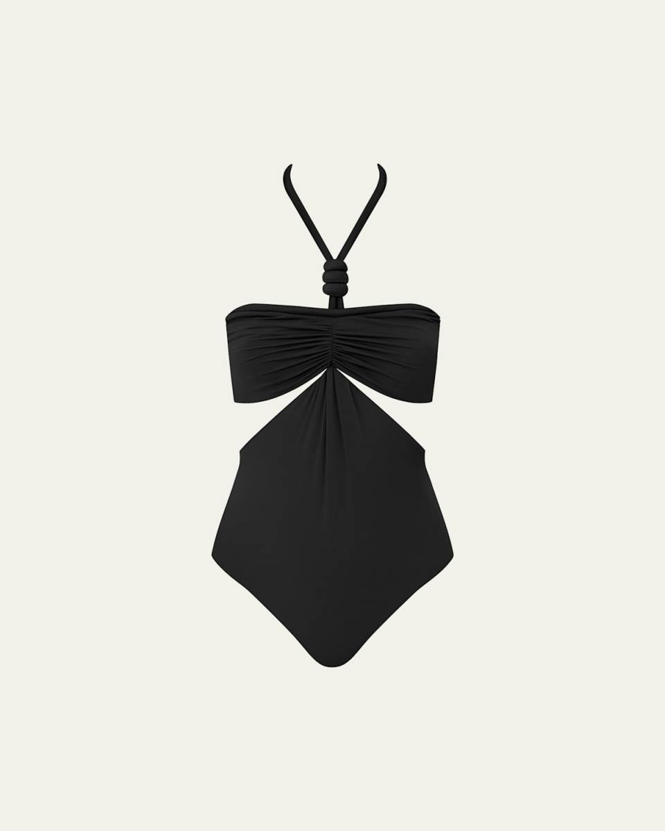 Onassis Halter Cutout One-Piece Swimsuit