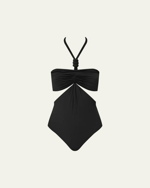 Onassis Halter Cutout One-Piece Swimsuit