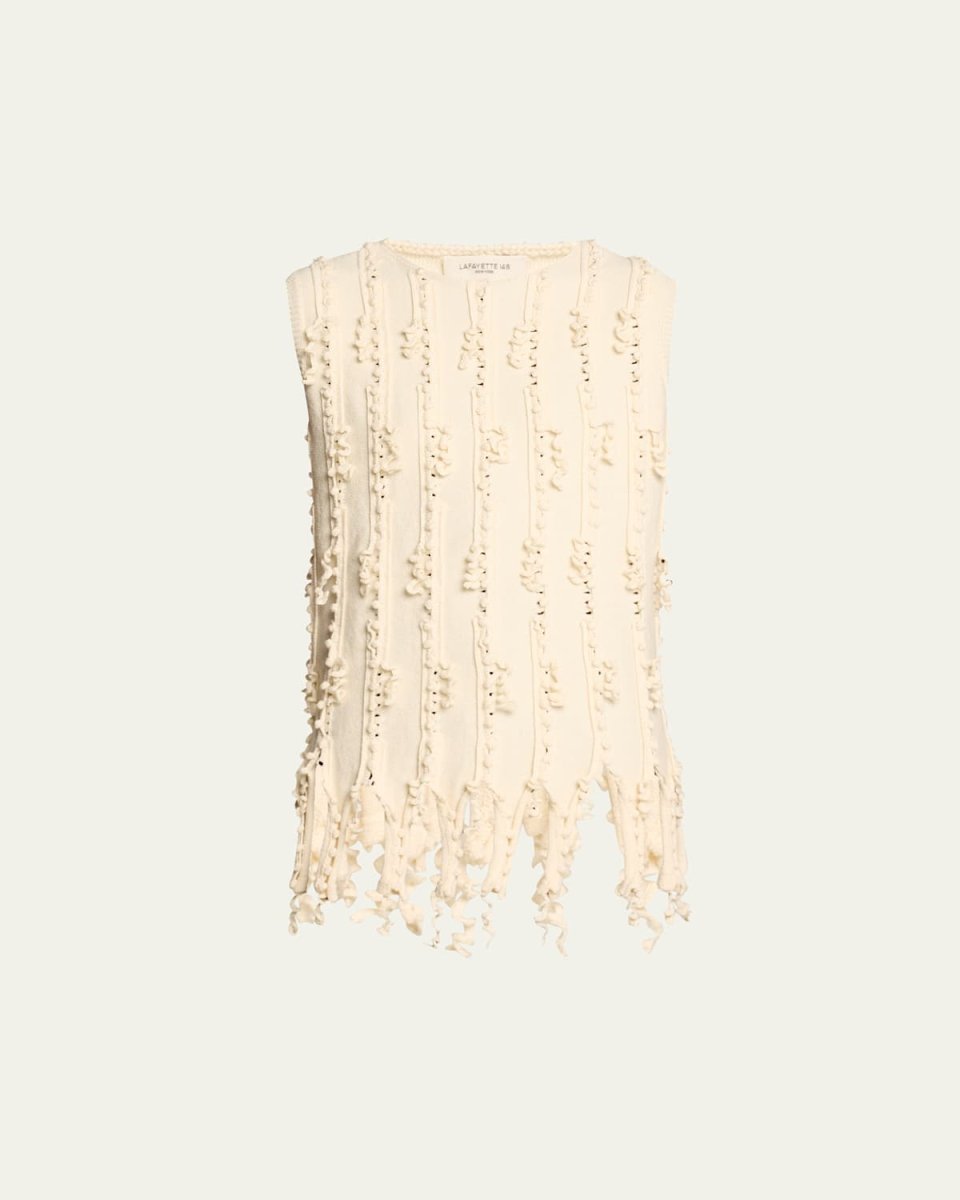 Sleeveless Crochet-Trim Tunic